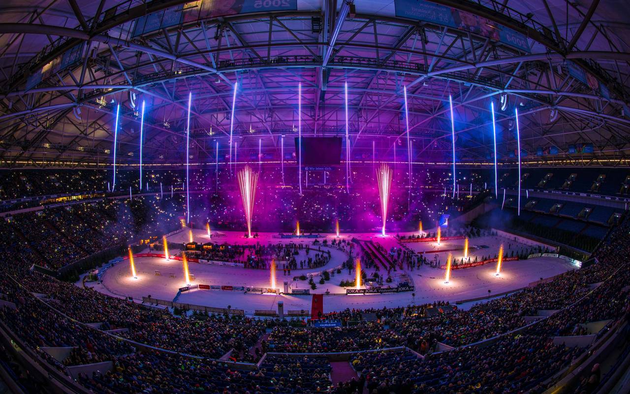 Feuerwerk Biathlon auf Schalke