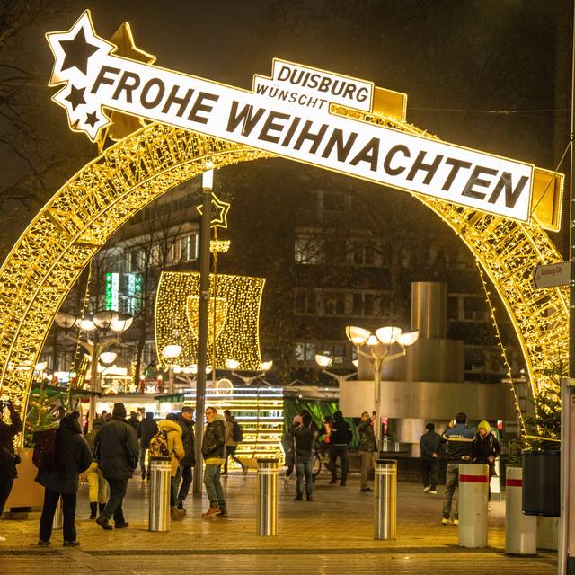 Beleuchtung auf dem Duisburger Weihnachtsmarkt