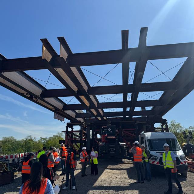 Die neue Cölve-Brücke ist in den letzten Zügen der Bauarbeiten.