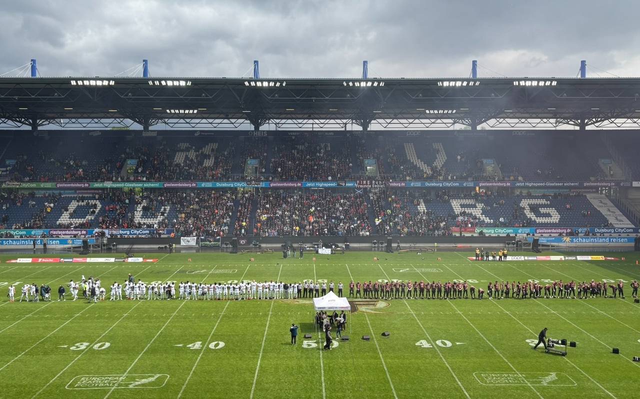 Rhein Fire beim ersten Spiel in Duisburg.