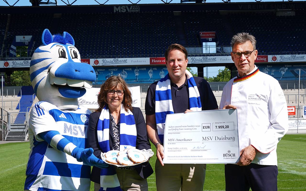 MSV Duisburg freut sich über Spende