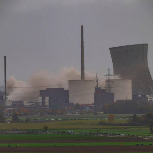 Sprengung Kühltürme Kernkraftwerkes Gundremmingen