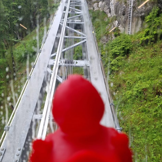 Foto von Mikel: Dieter auf dem Weg zur Highline 179 (Österreich)