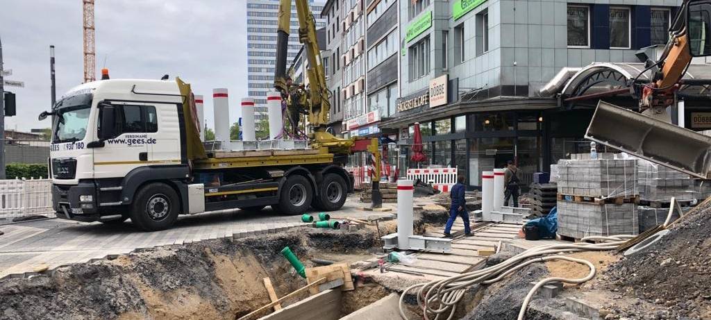 Arbeiten an Anti-Terror-Pollern kommen voran