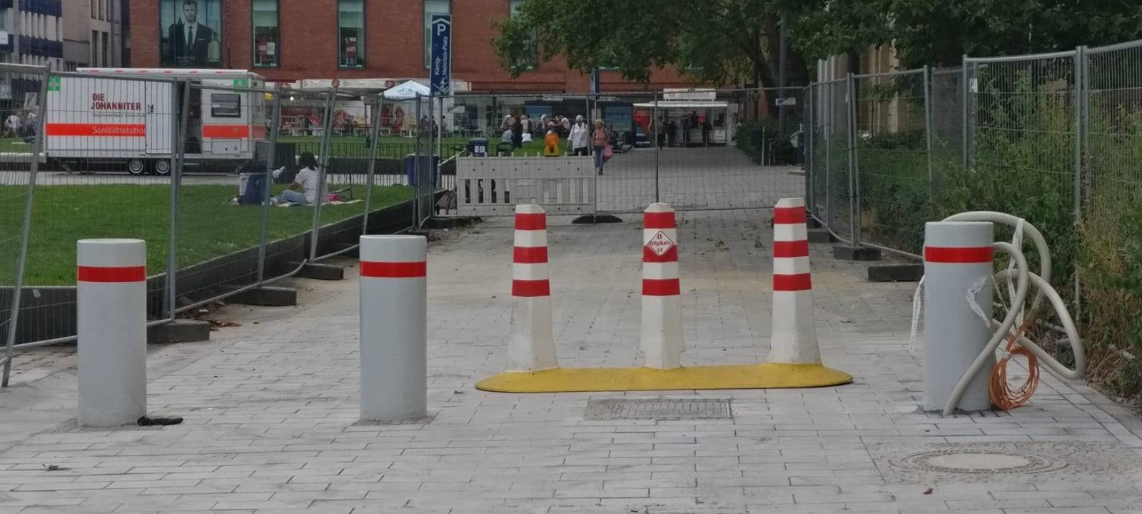 Poller-Einbau in der Innenstadt kommt voran