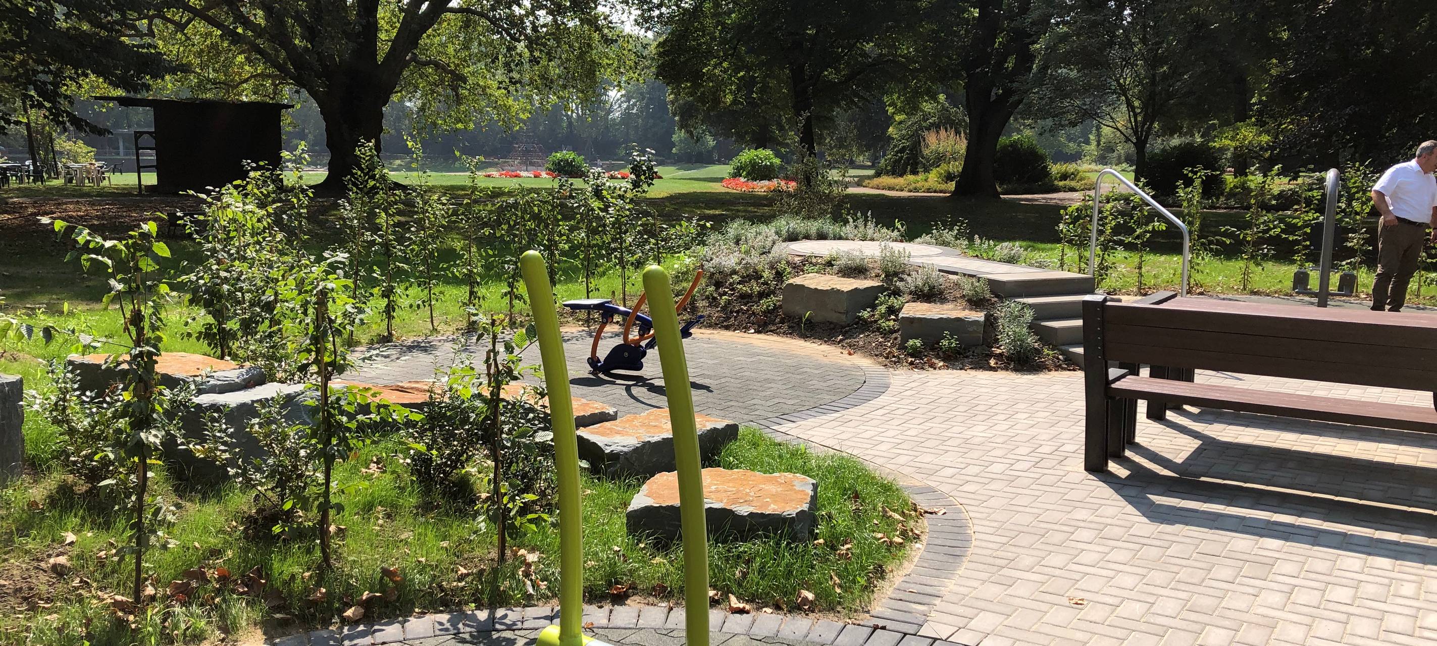 Stadtpark Meiderich: neue Fitnessgeräte eingeweiht