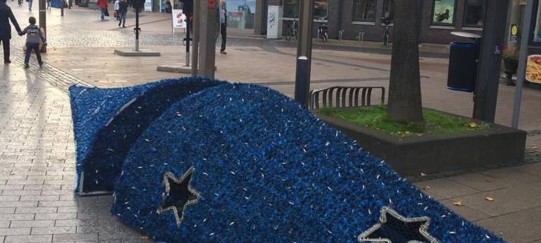 Blaue Tannen in der Duisburger City