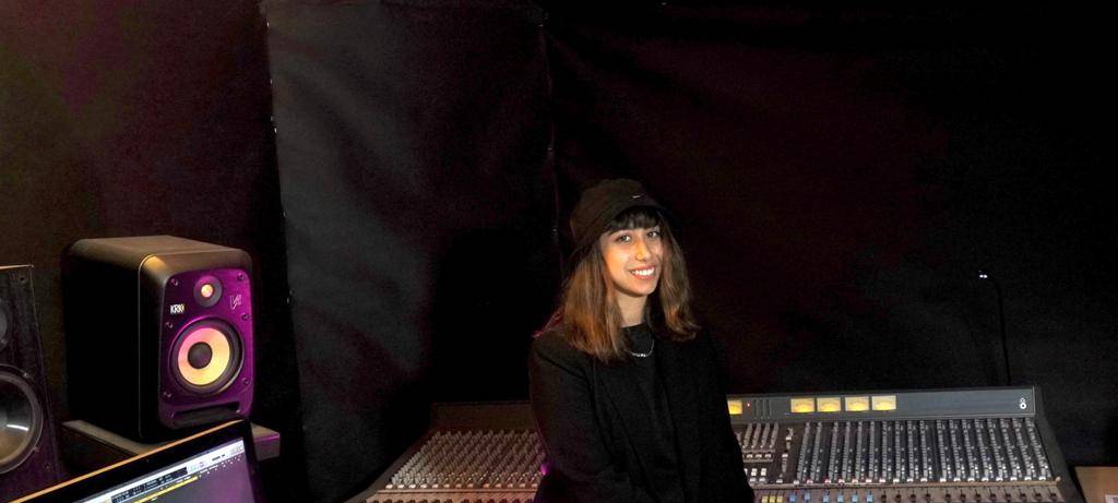 Sophia im "Alpha Record Tunes" Studio in Essen.