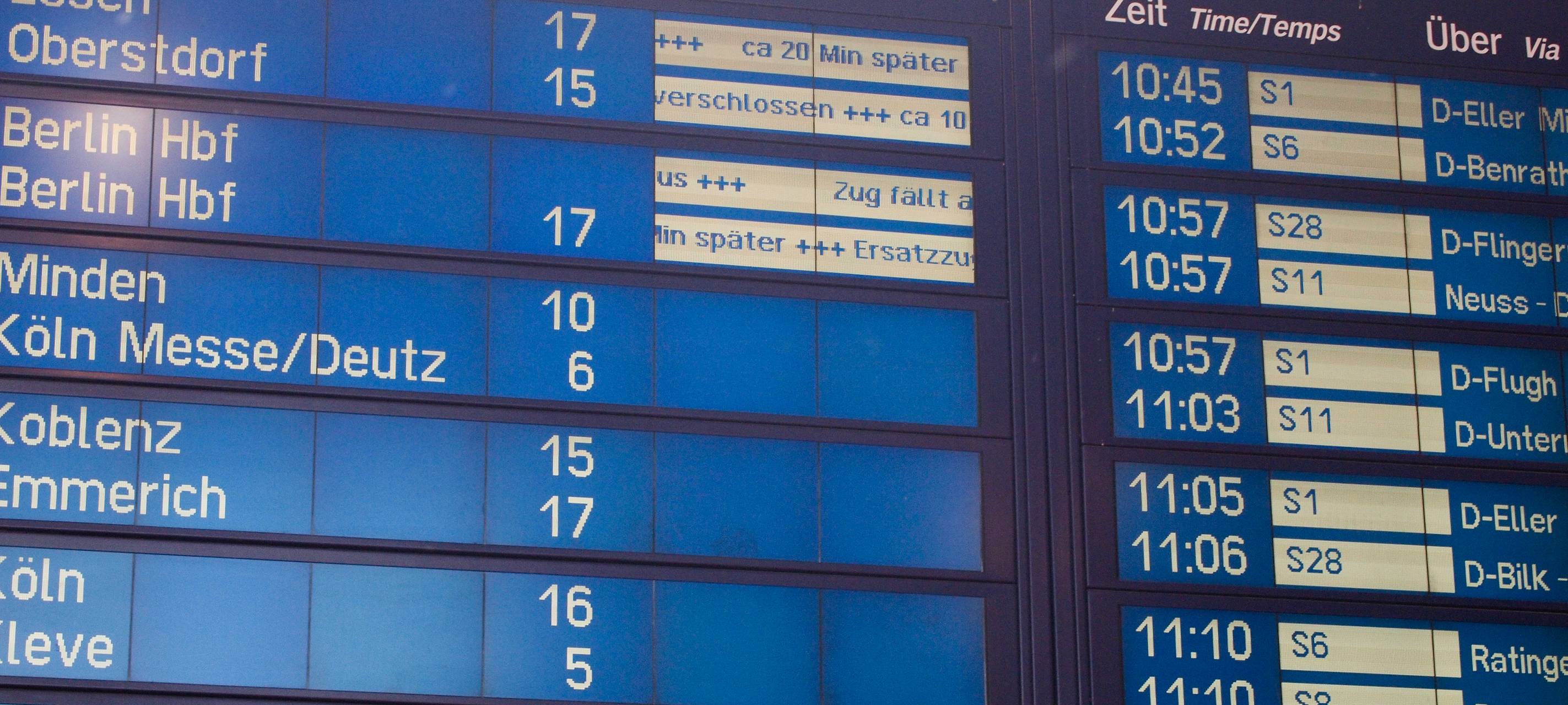 Deutsche Bahn: zwischen Düsseldorf und Duisburg werden die Gleise erneuert