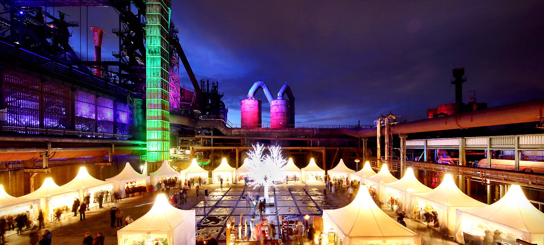 Lichtermarkt im Landschaftspark mit Weltrekordversuch