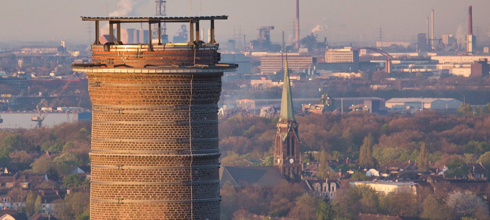 Landschaftspark: Kamine saniert - Leuchtringe außer Betrieb