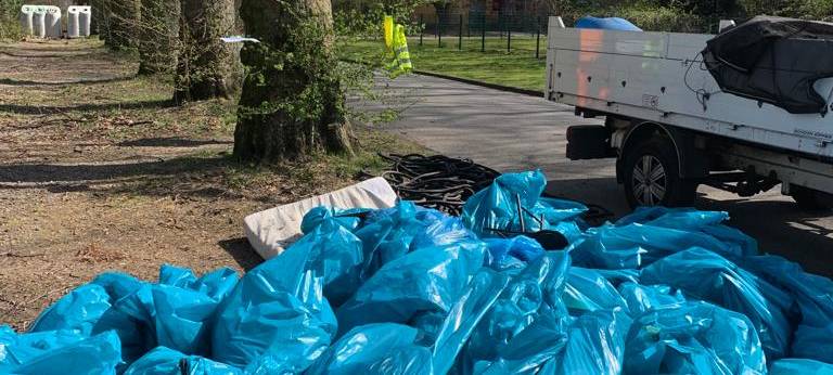 Müllsammelaktion in Rheinhausen