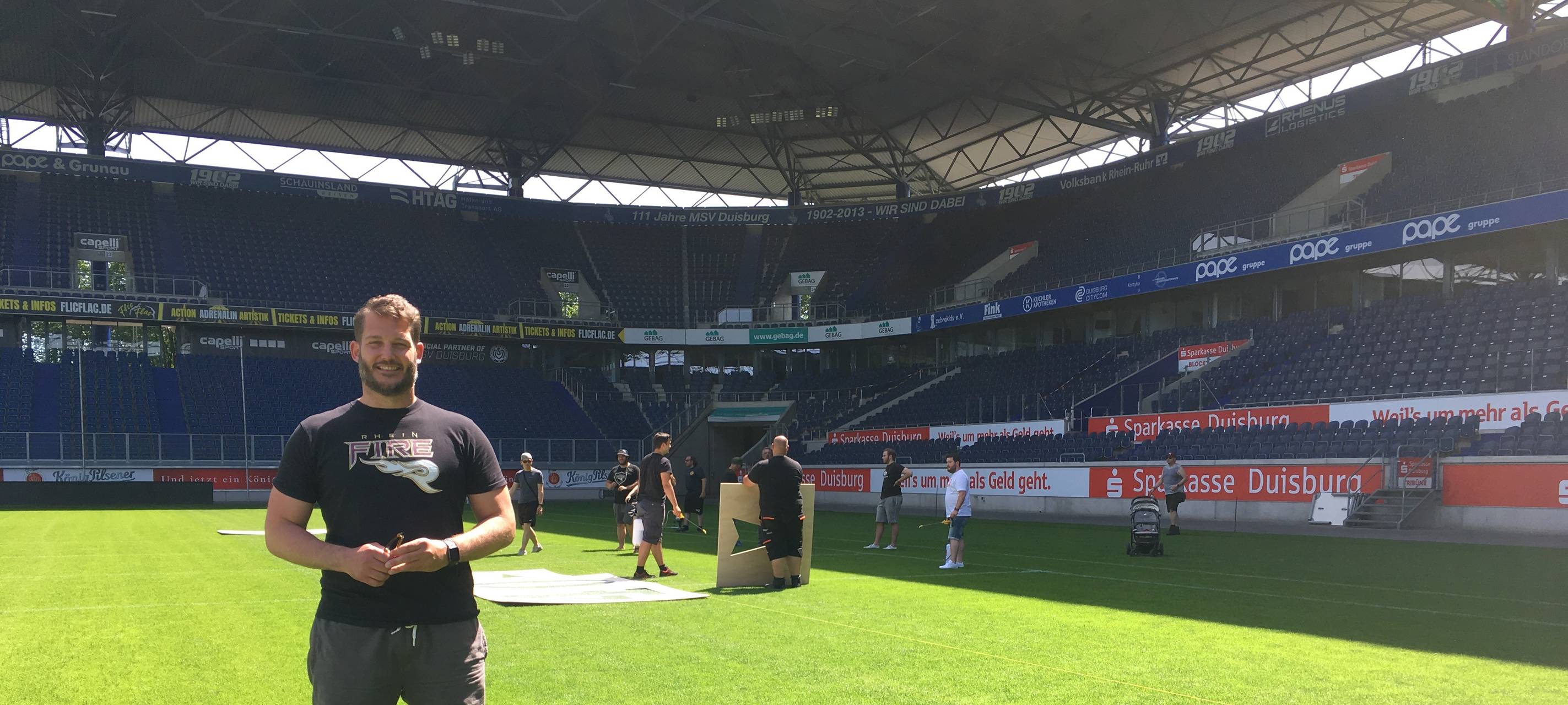 Rhein Fire bleibt in Duisburg