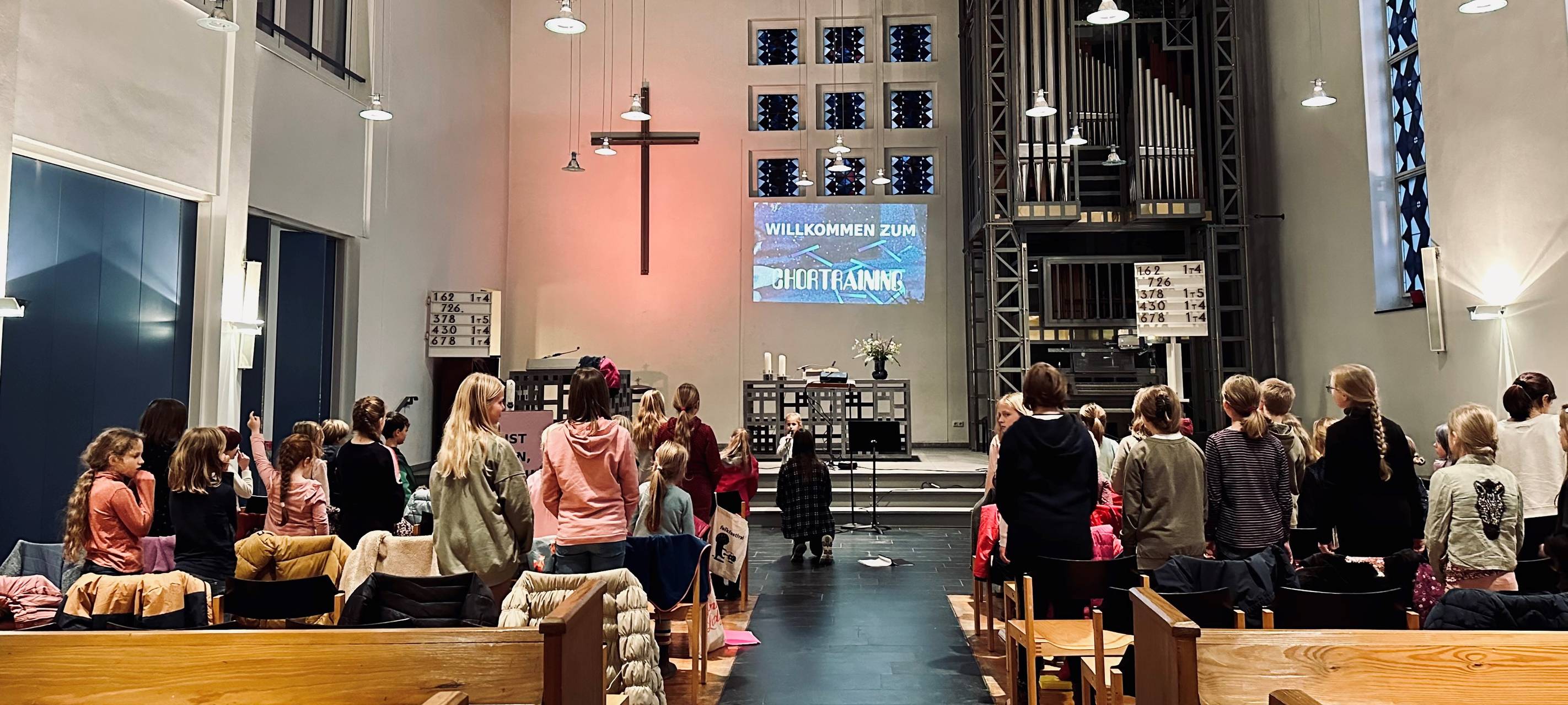 Die Musical Kids Rheinhausen bei ihrer Probe