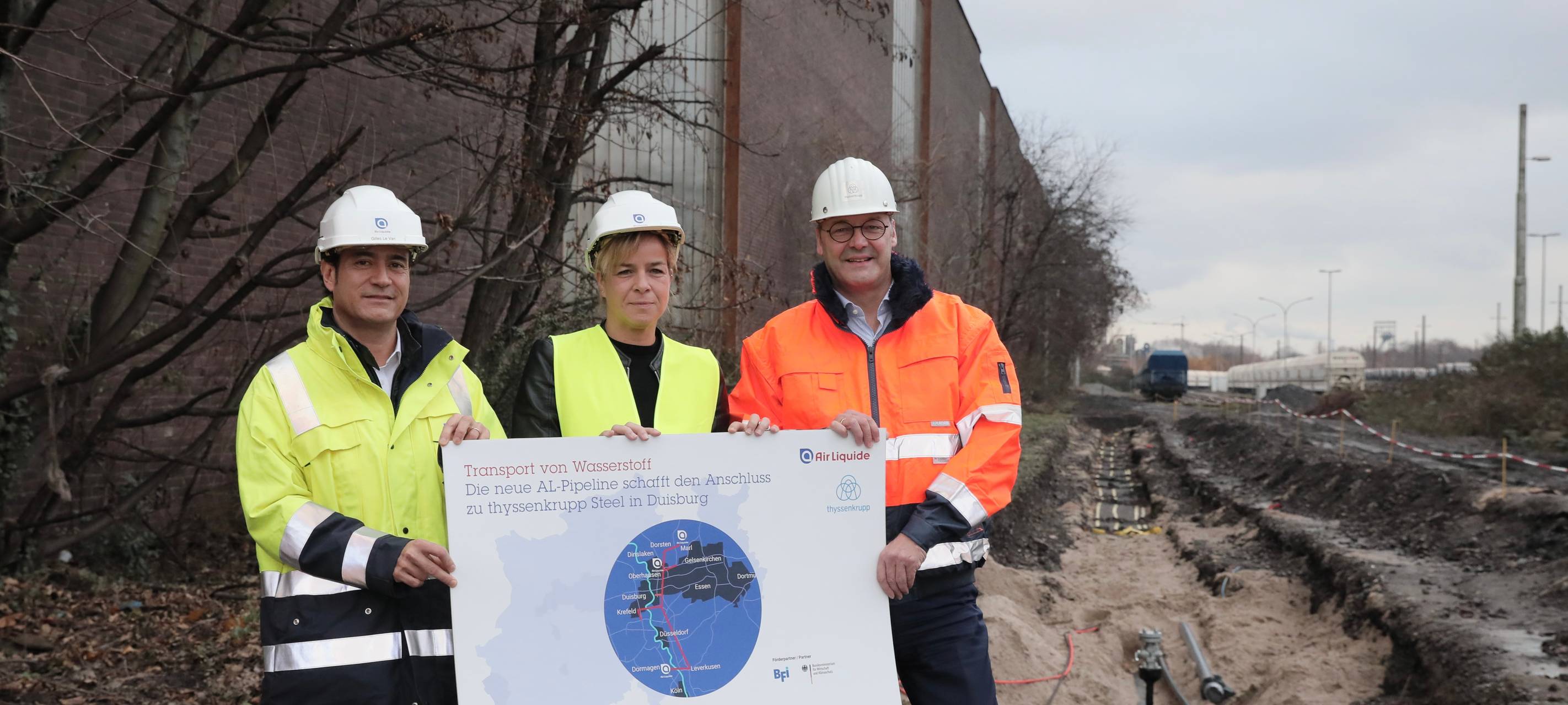 Thyssenkrupp Steel: neue Wasserstoff-Pipeline in Duisburg