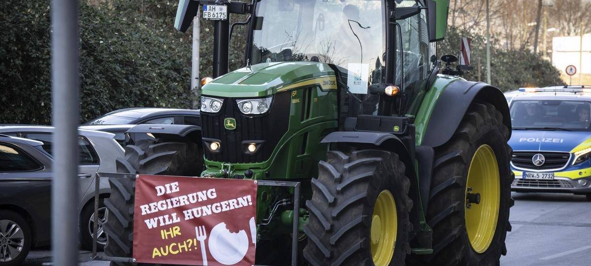 Bauerndemo fast ohne Teilnehmer