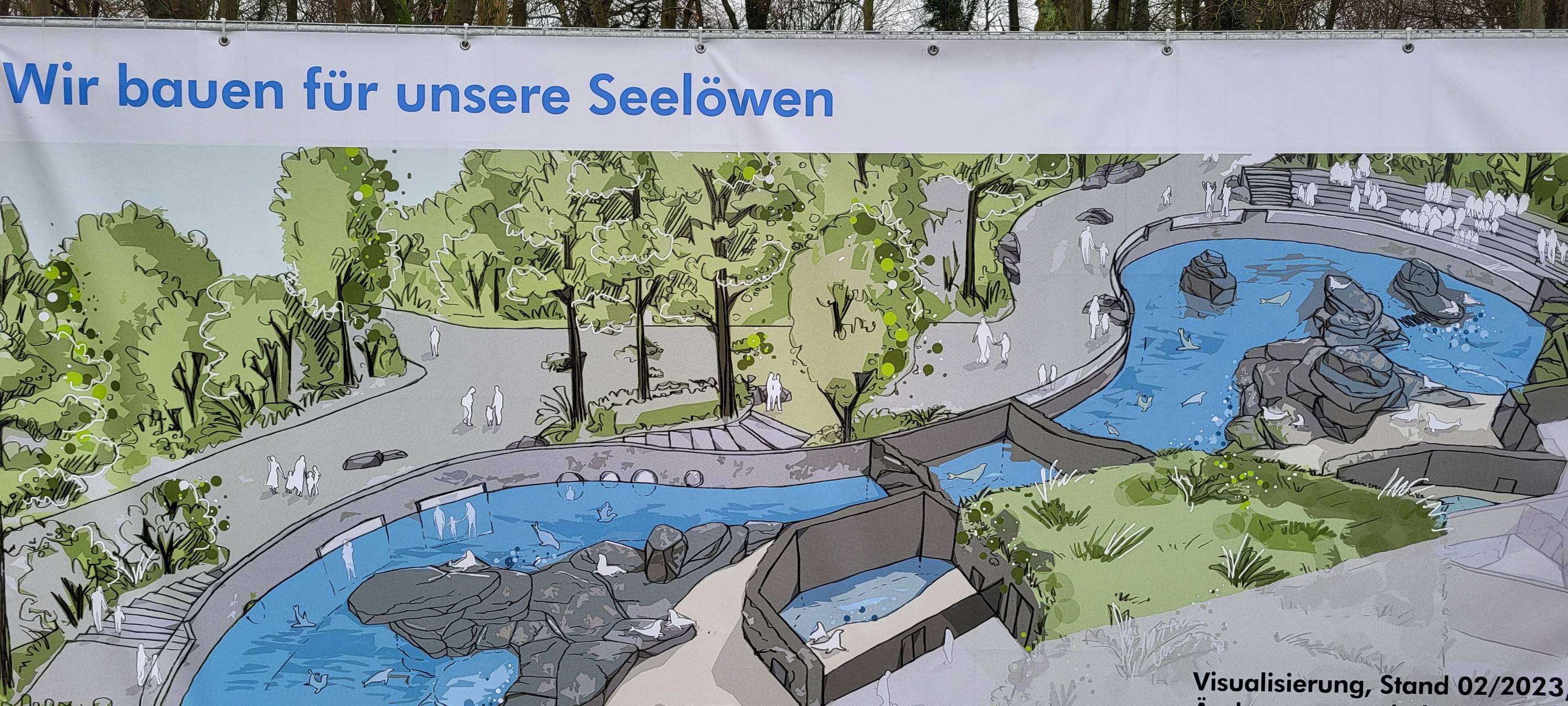 Zoo Duisburg: Bau der neuen Seelöwen-Anlage kommt voran