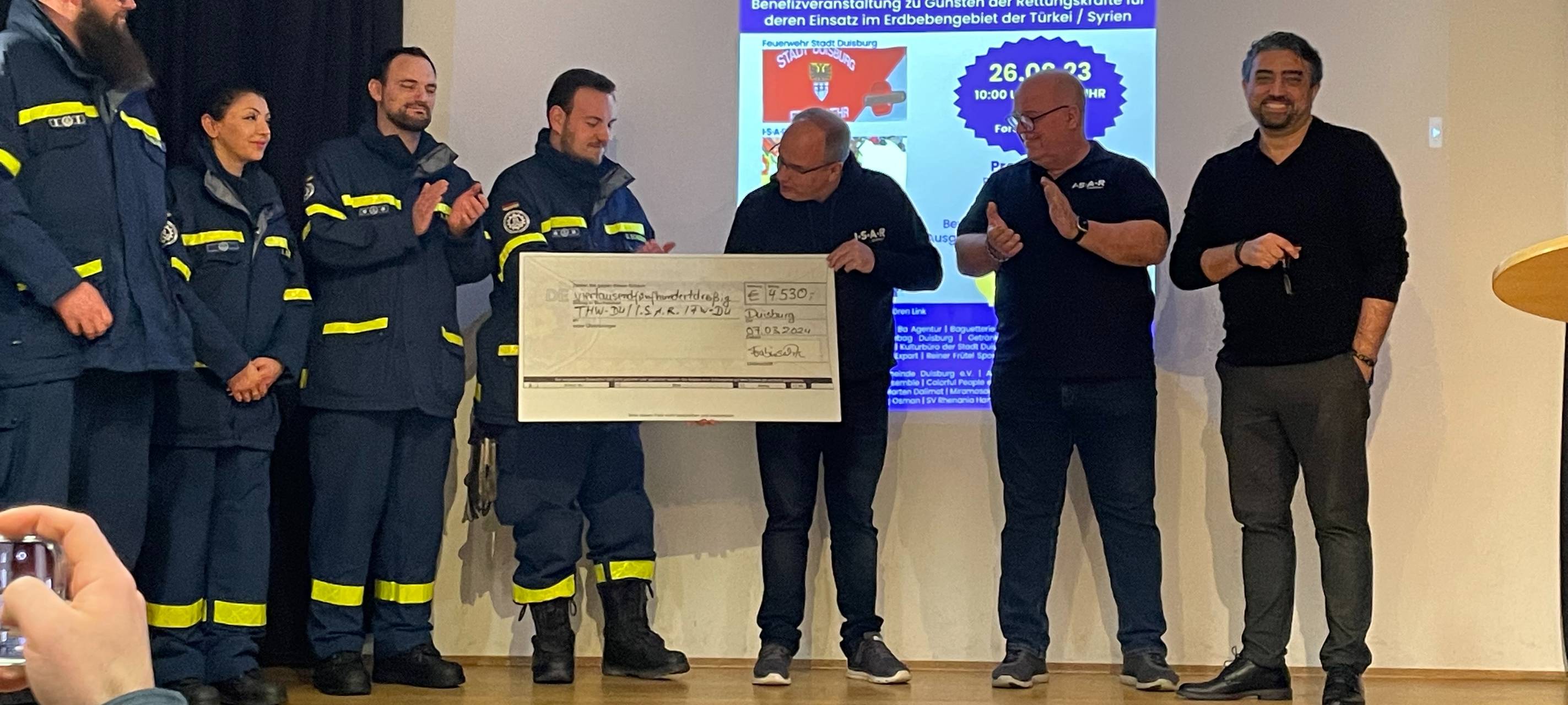 "Duisburg sagt Danke!" - Spenden für Erdbebenhelfer