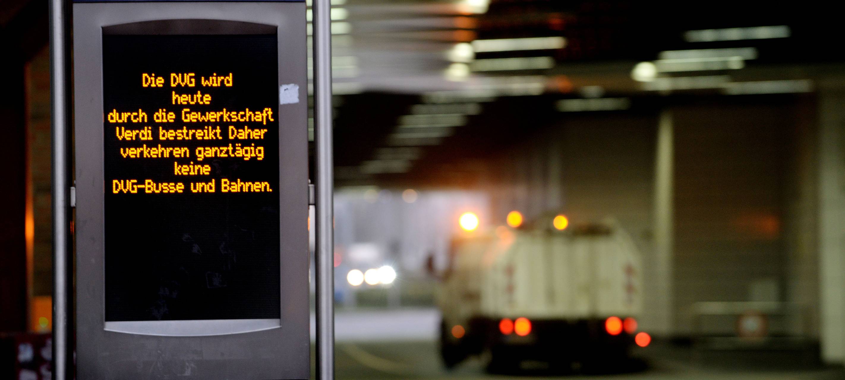 Bei der DVG wird gestreikt