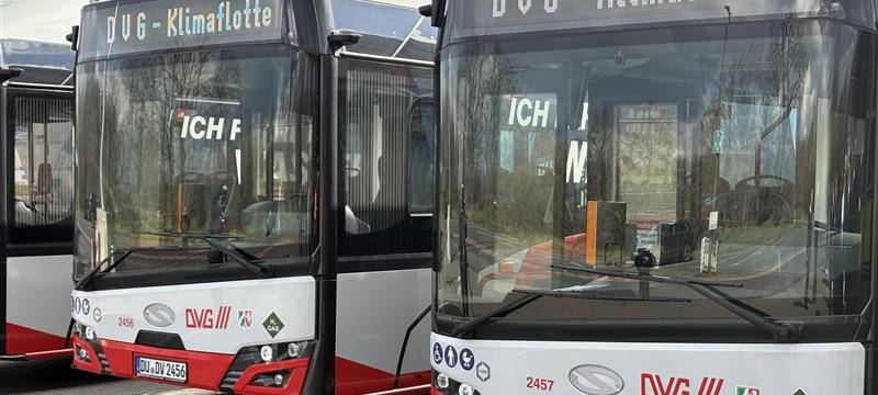 Neue Wasserstoffbusse der DVG.