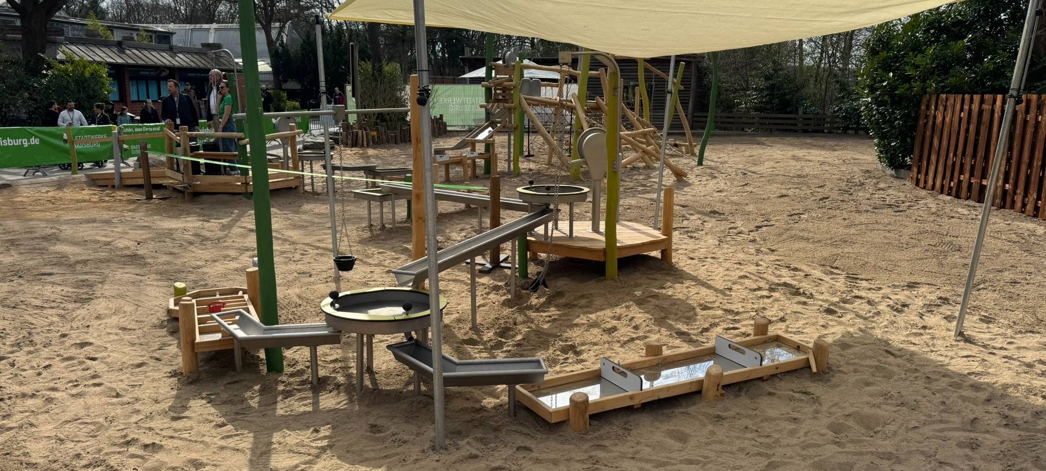 Der neue Wasserspielplatz im Zoo Duisburg ist eröffnet