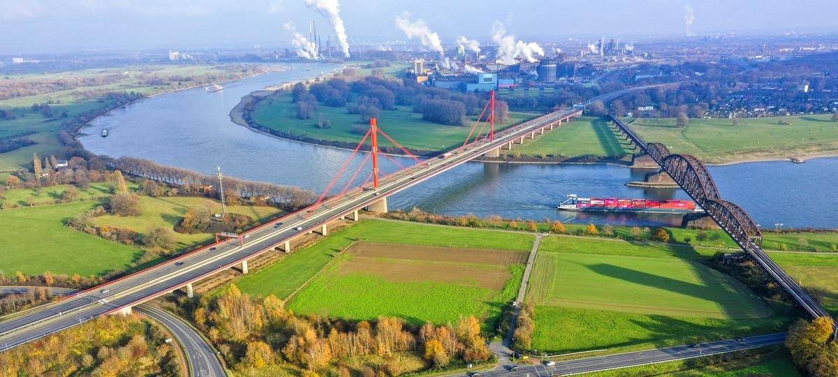 Rheinbrücke Beeckerwerth am Wochenende gesperrt
