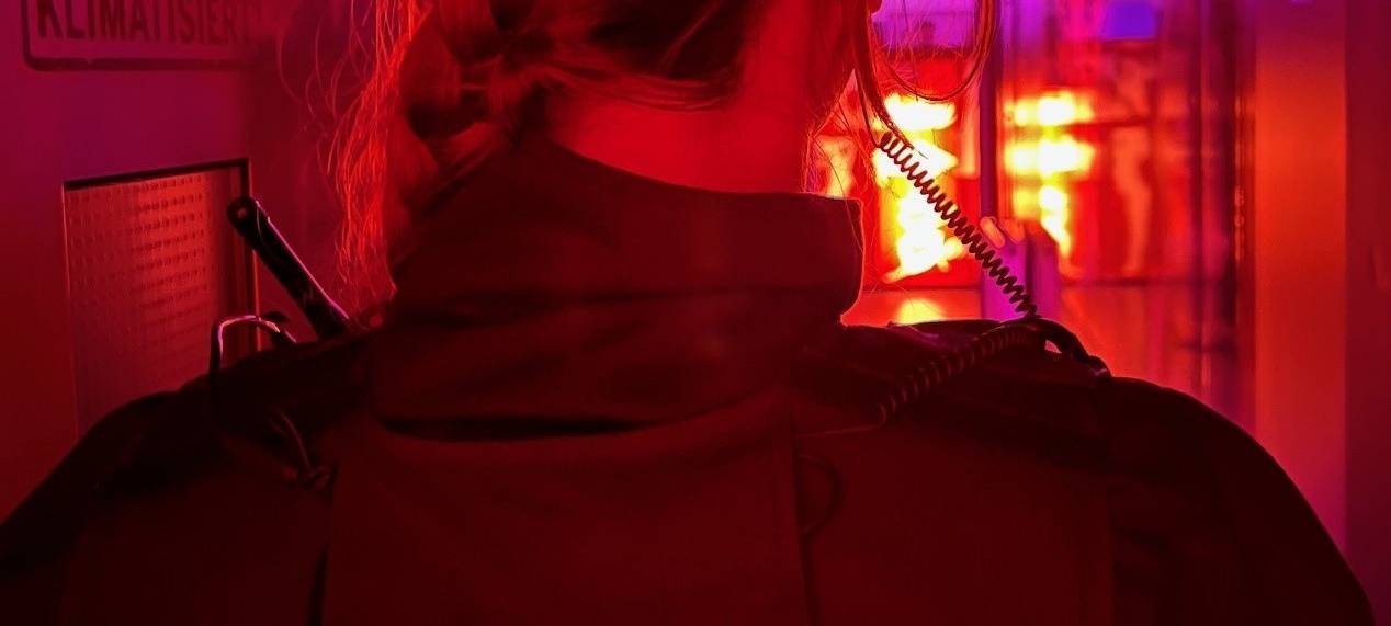 Polizistin im Einsatz