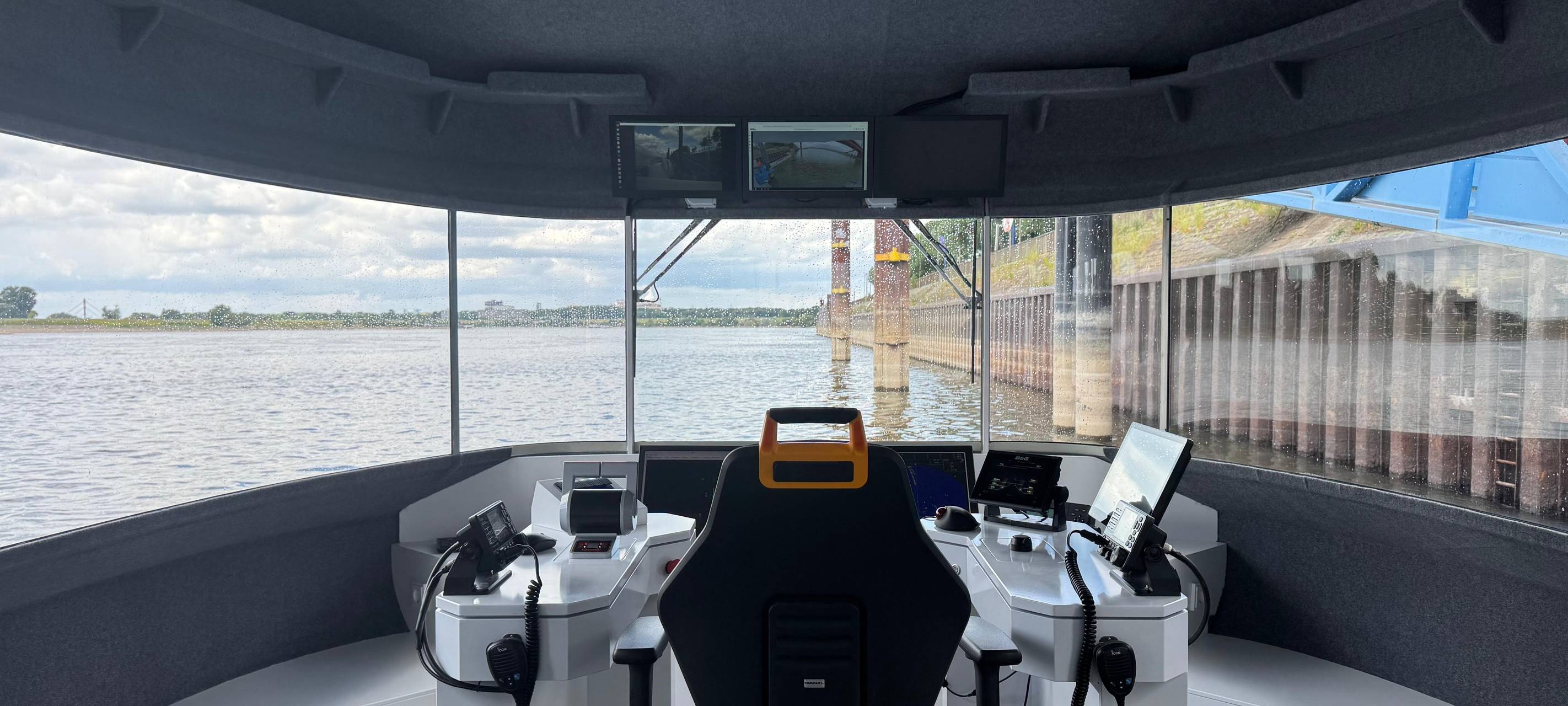 Das Forschungsschiff "Nova" von innen. Das Schiff wurde am Freitag (23.05.) in Duisburg getauft.