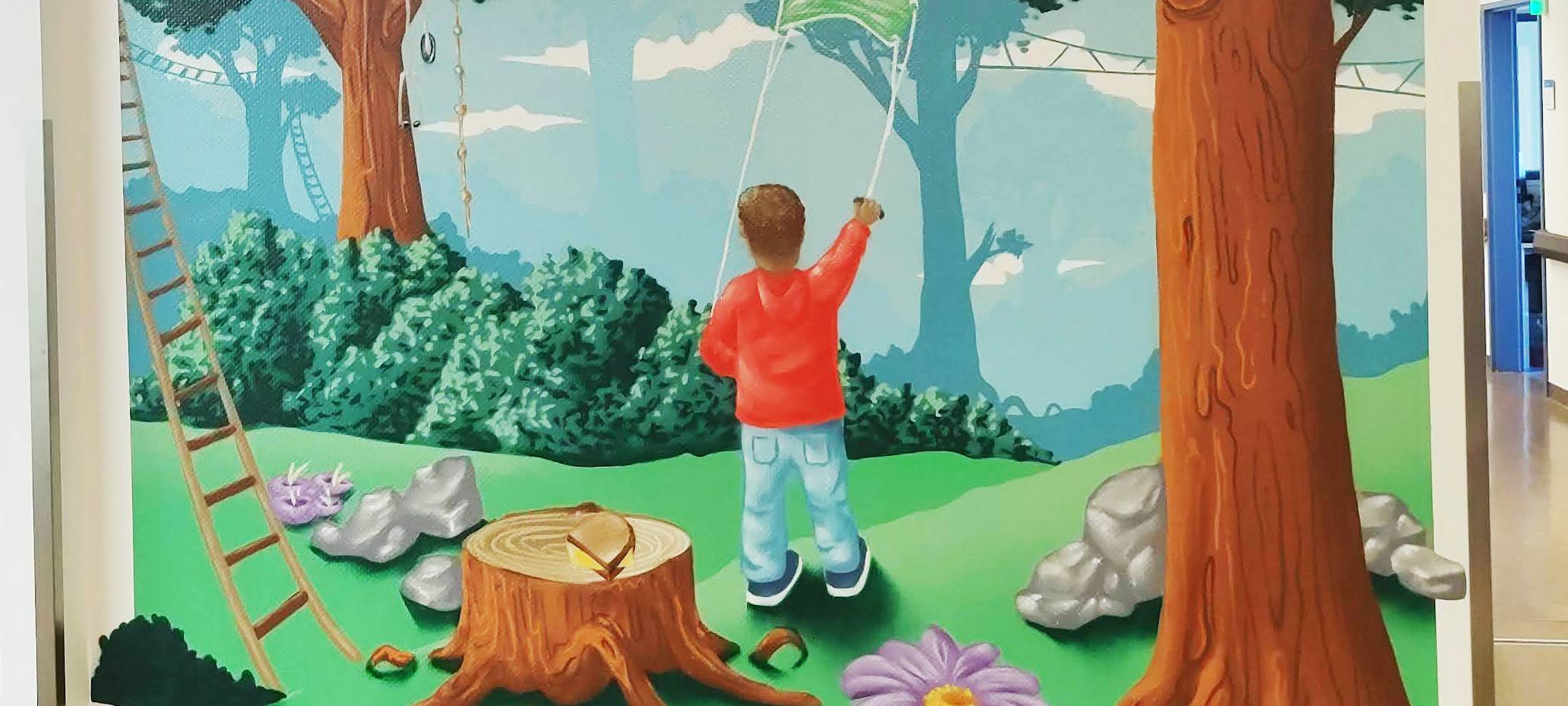 Bunte Bilder im Duisburger Sana-Klinikum