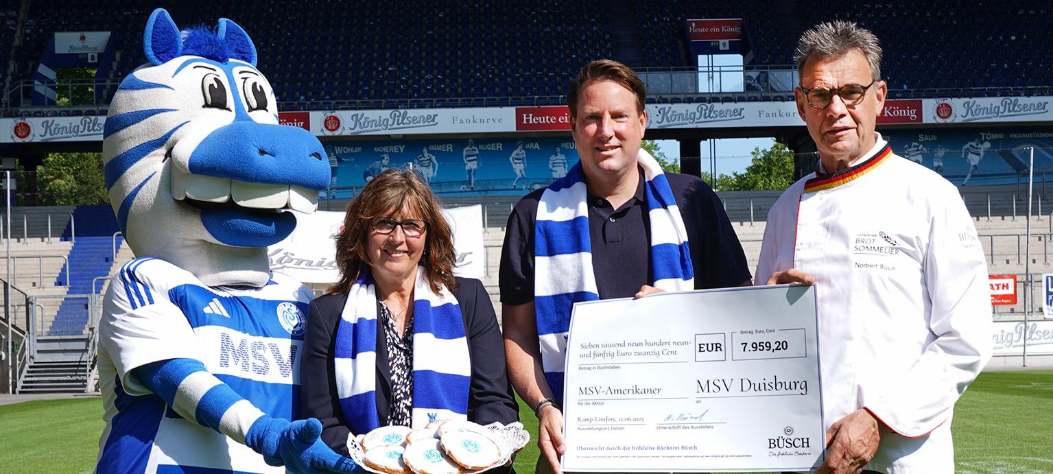 MSV Duisburg freut sich über Spende
