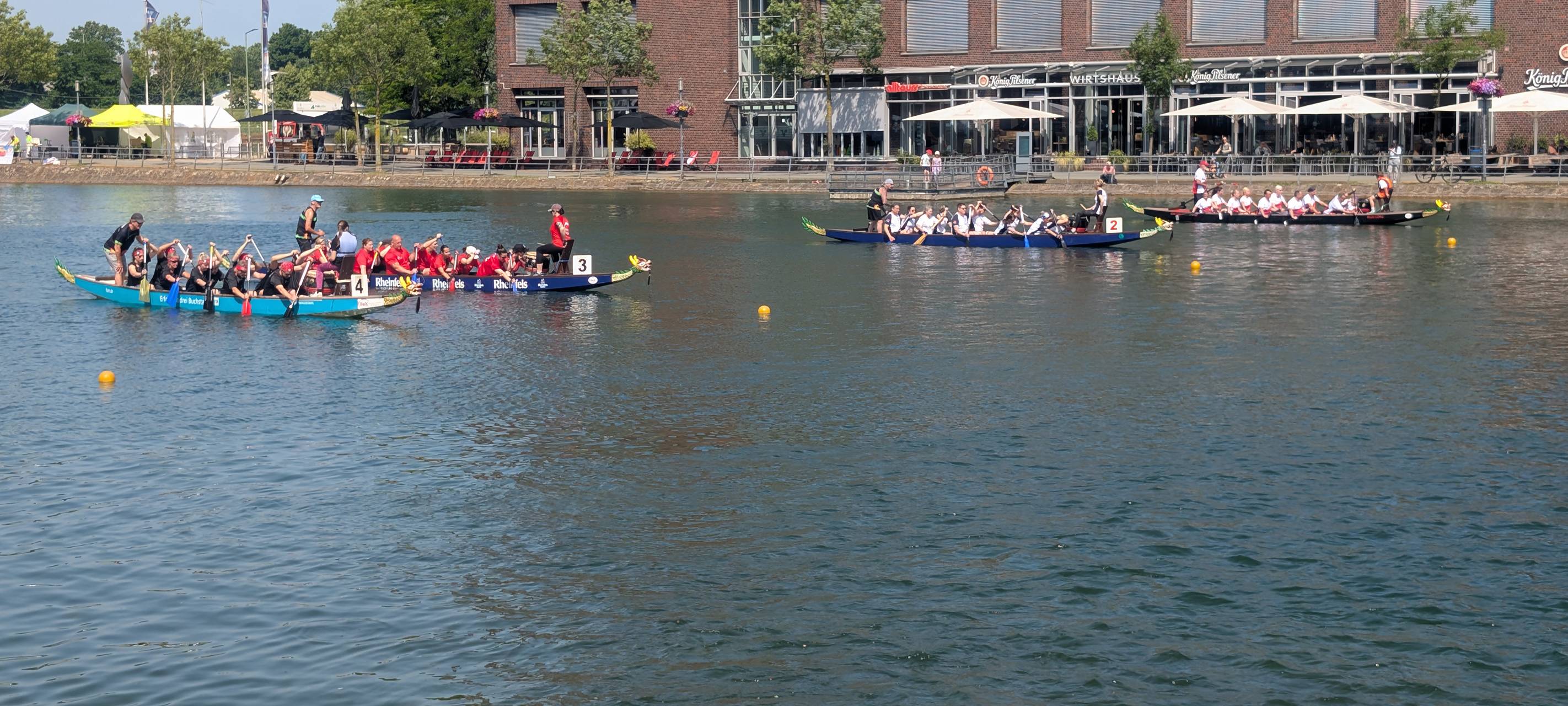 Start der Vorläufe ist an der Volksbank.