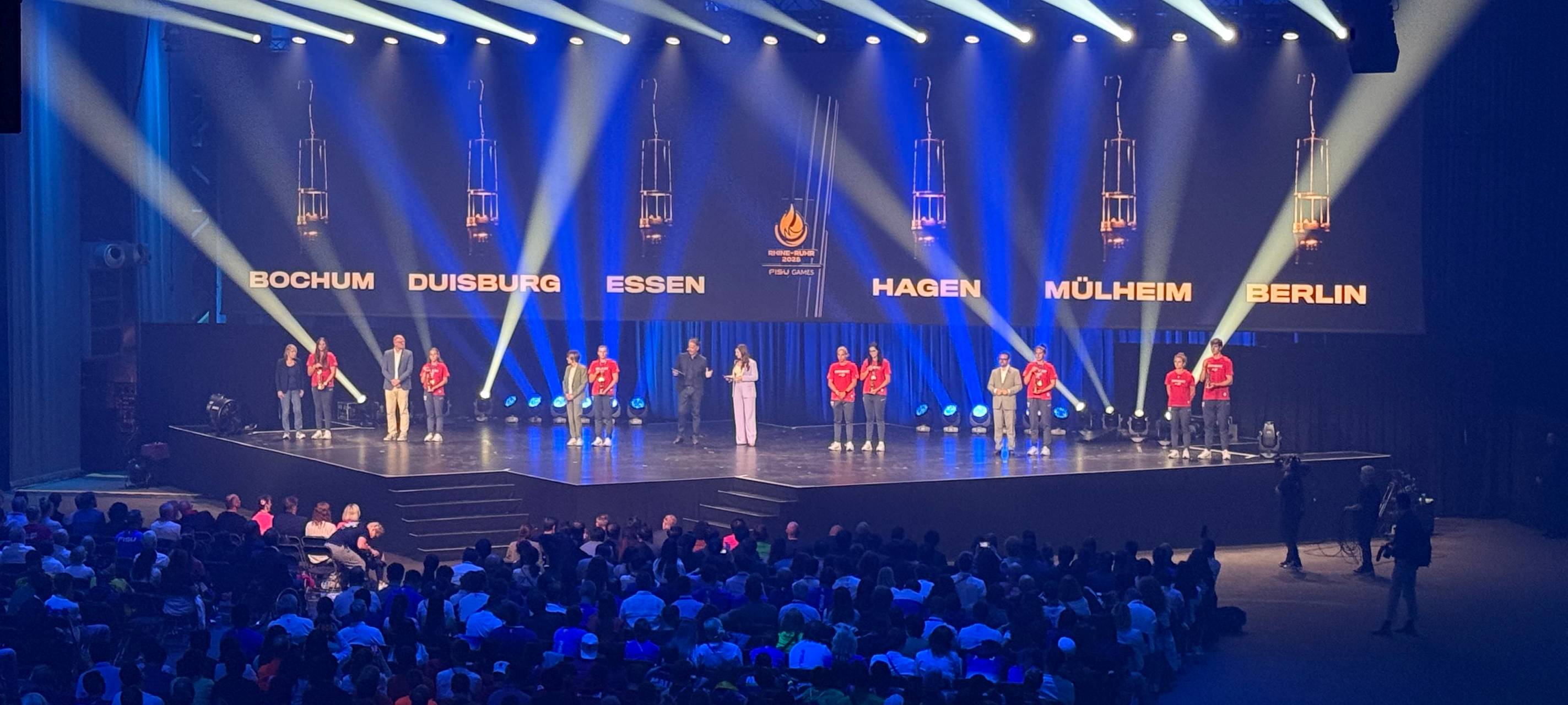 Die Abschlussfeier der FISU World University Games.