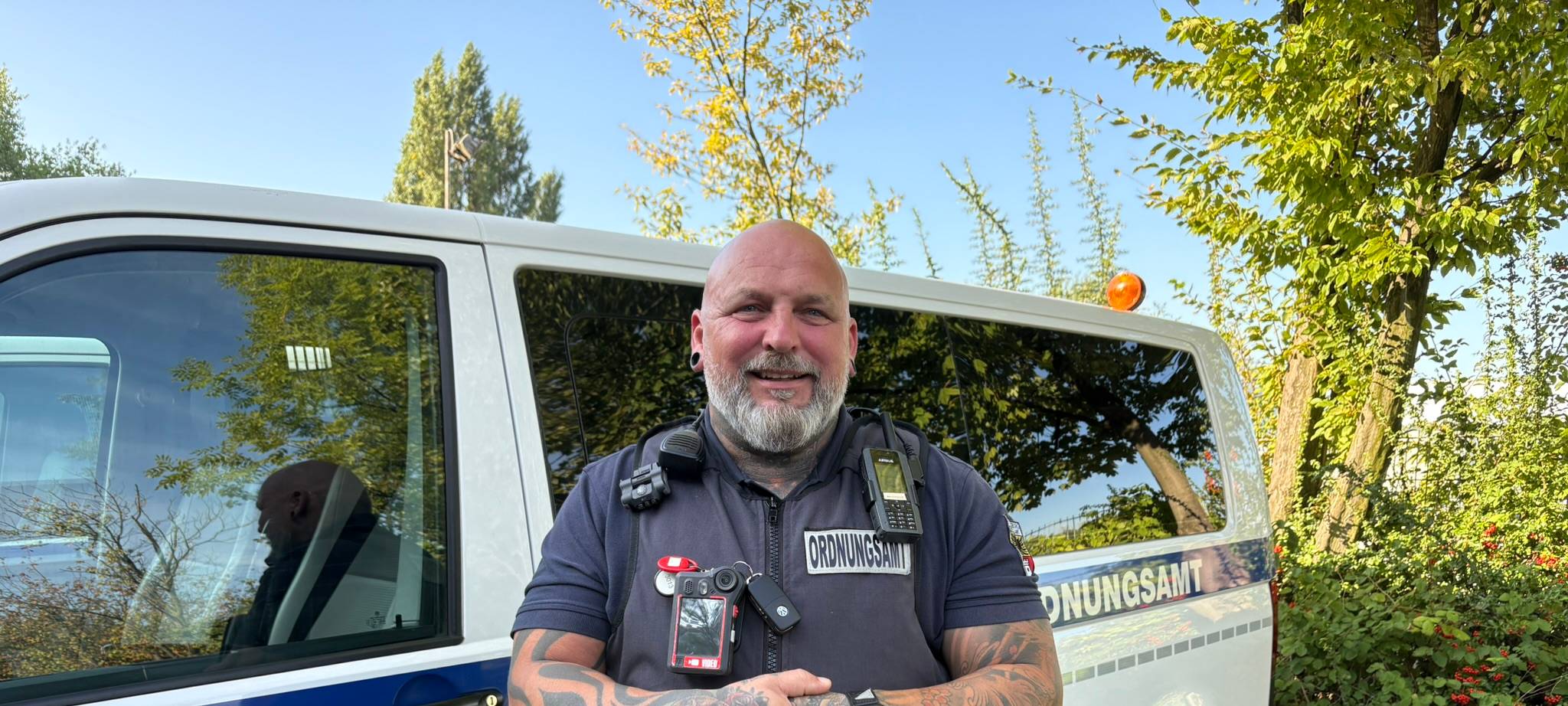 Stefan ist ein "Hingucker" der Stadtverwaltung Duisburg