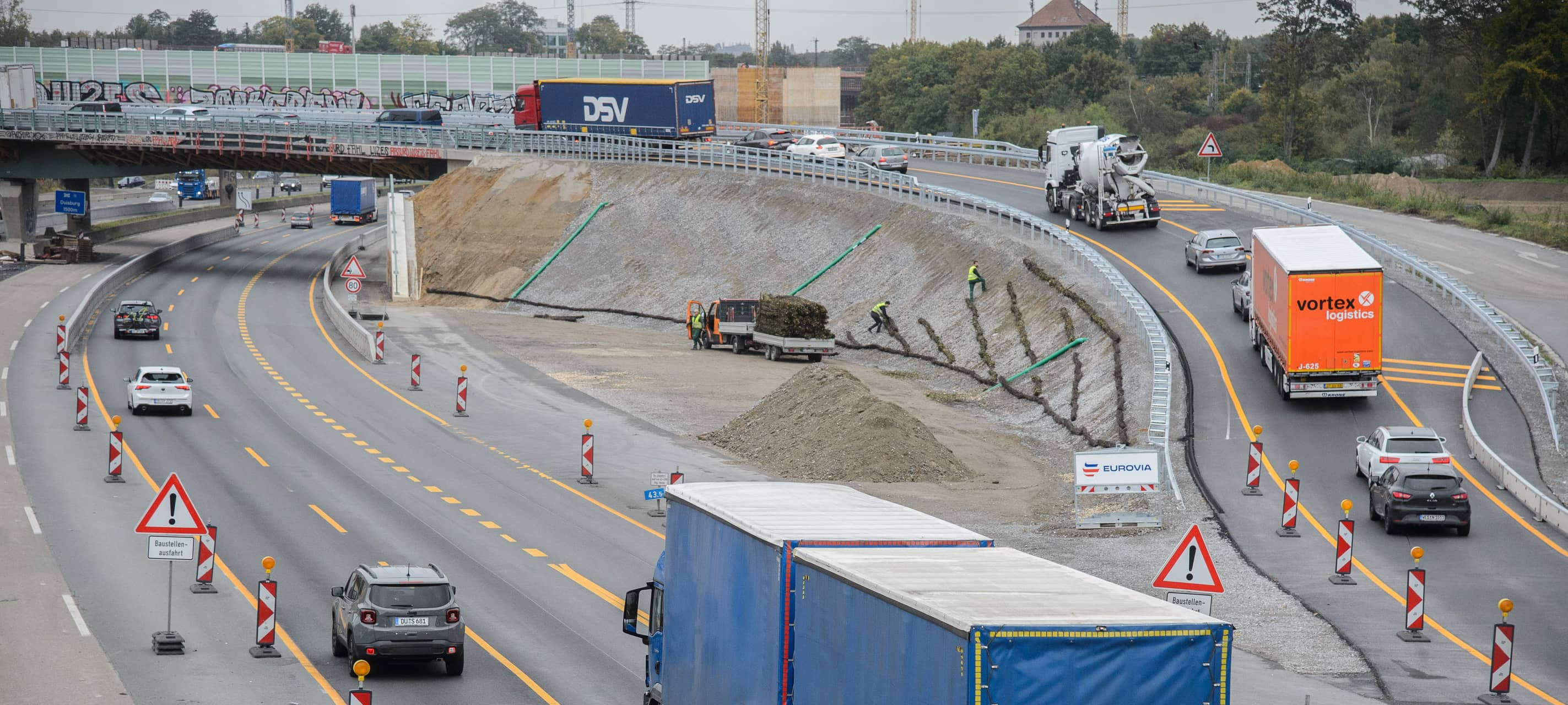 A40 in Duisburg: Sperrung aufgehoben