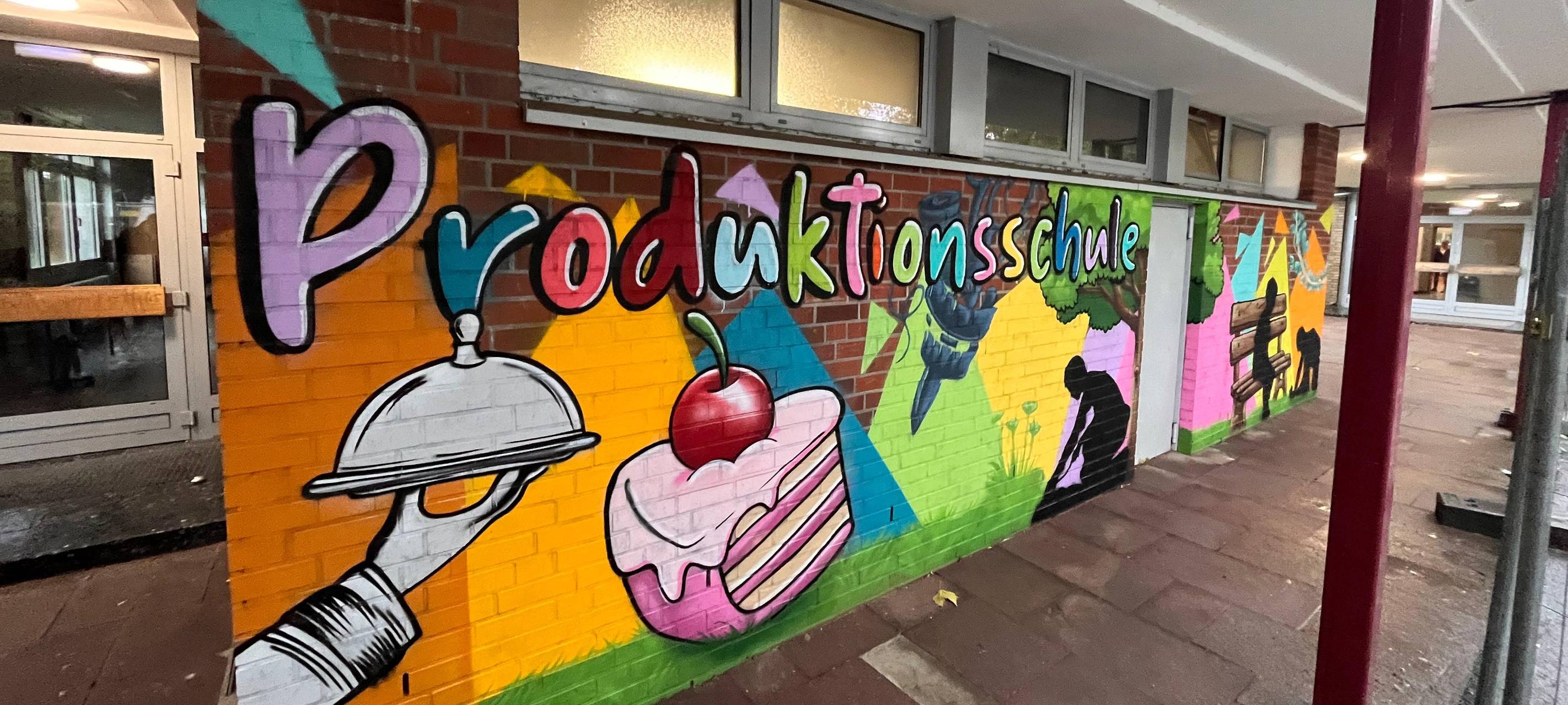 Schüler gestalten Graffiti-Kunstwerk als Zeichen gegen Mobbing