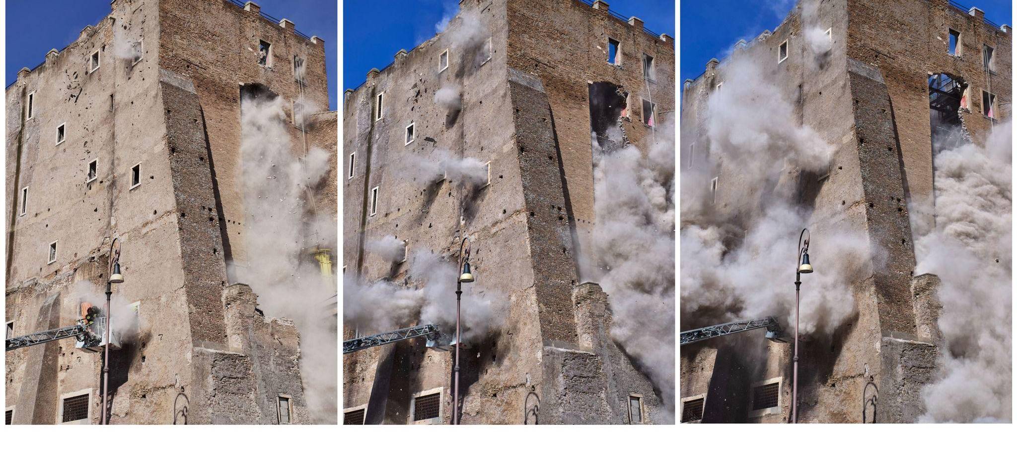 Mittelalterlicher Turm in Rom stürzt ein
