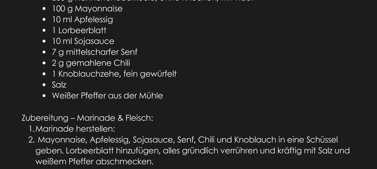 Ein Weihnachts-Menü für wenig Geld