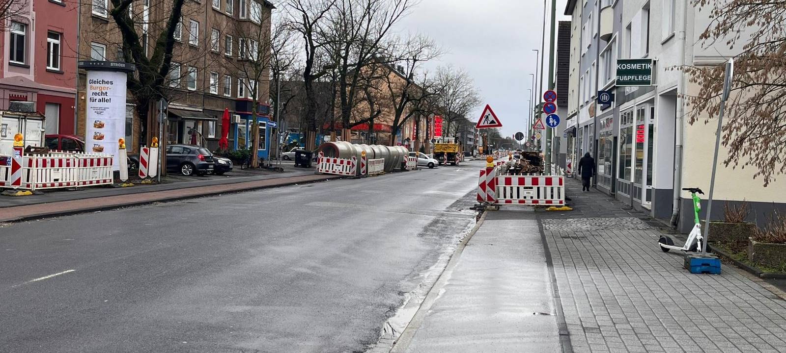 Kanalbau in Duisburg-Neudorf: Geschäfte hadern mit Langzeit-Baustelle