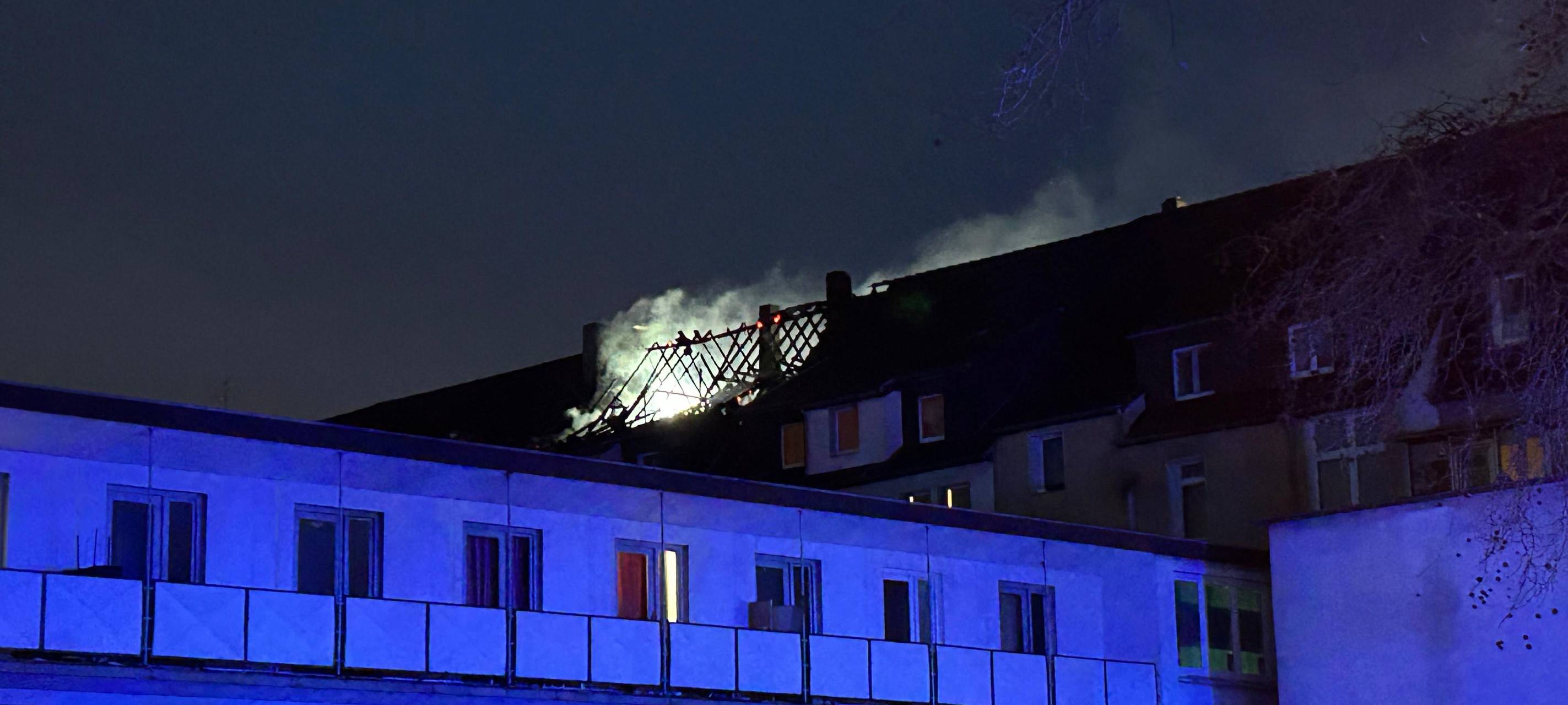 Dachstuhlbrand in Neudorf