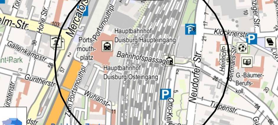 Bombenfund am Duisburger Hauptbahnhof