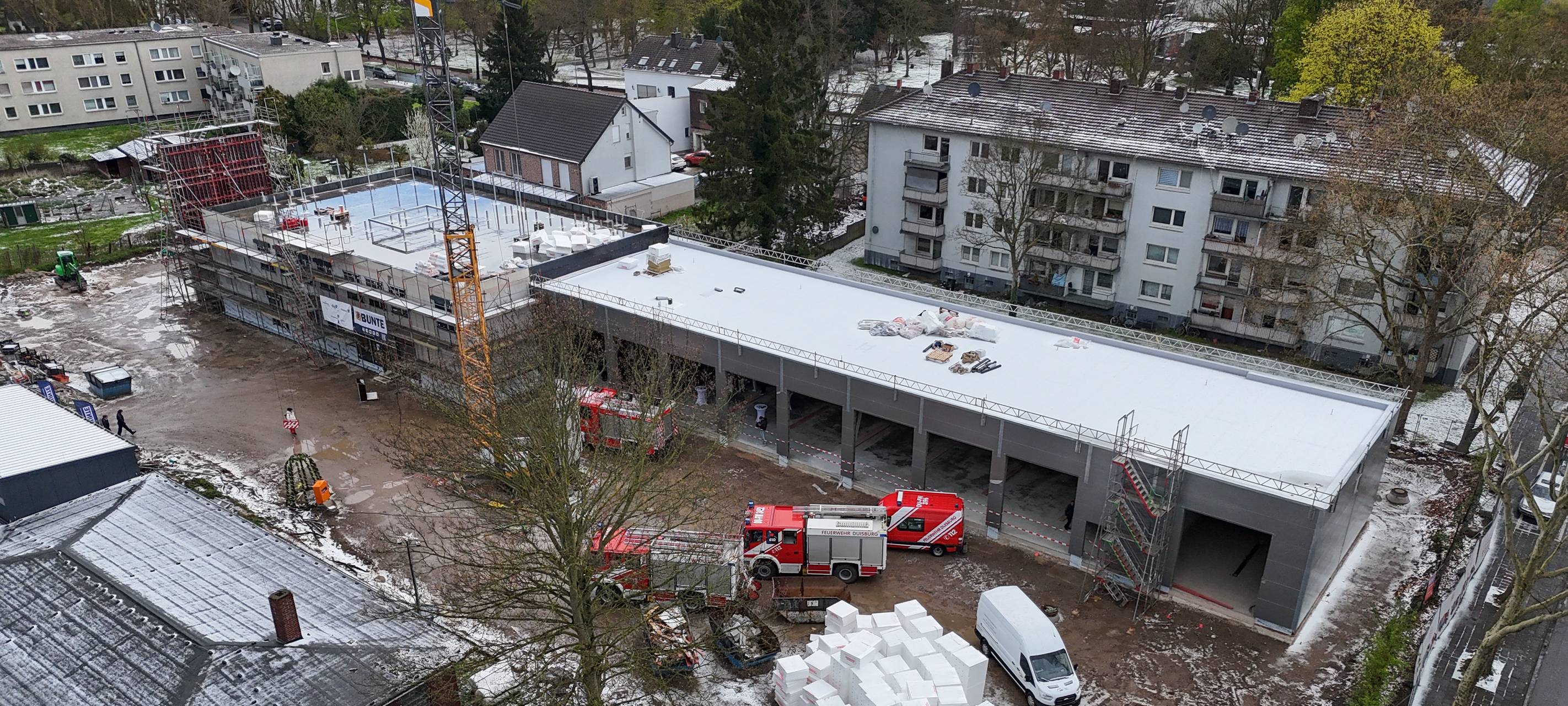 Neues Feuerwehrgerätehaus in Duisburg-Rheinhausen: Richtfest für Löschzug 610