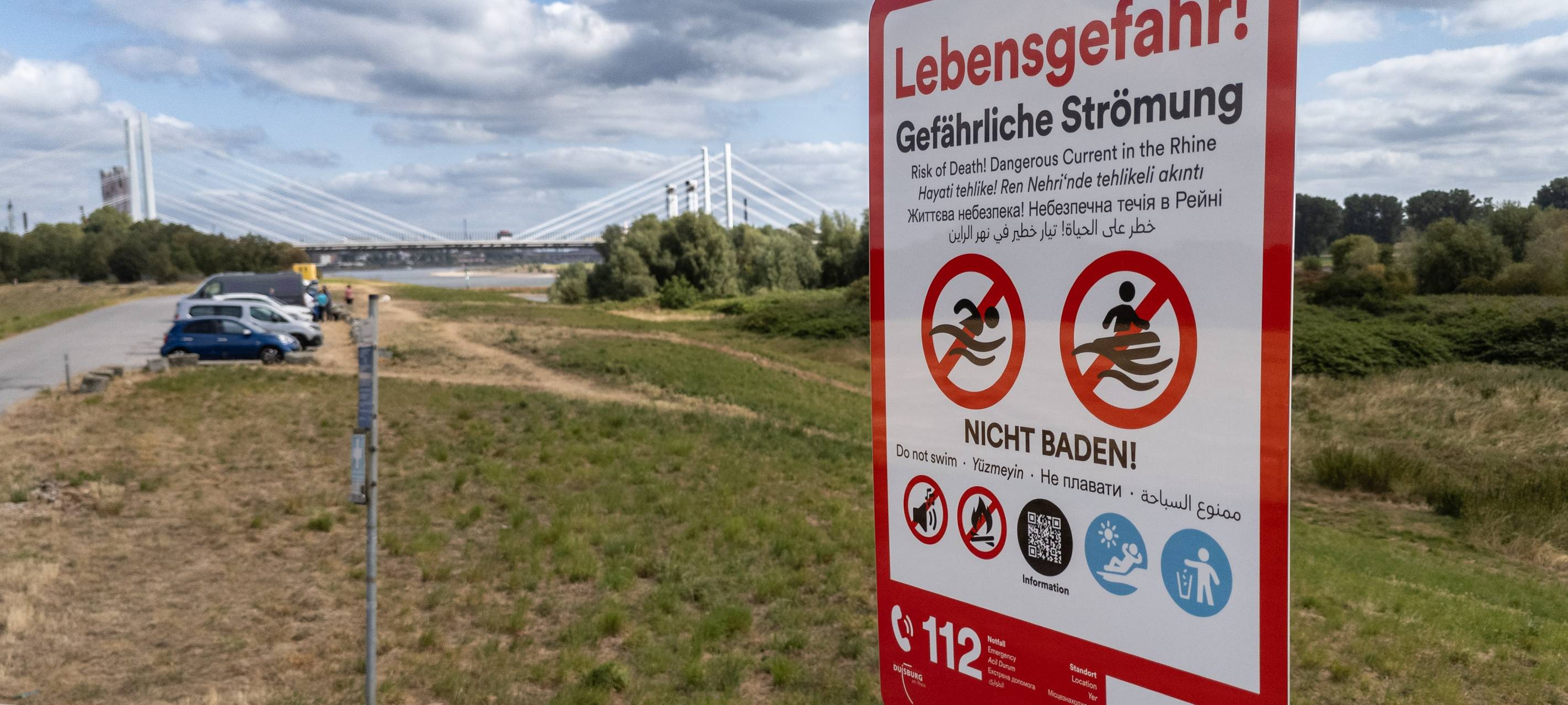 Duisburg warnt am Rhein jetzt noch deutlicher