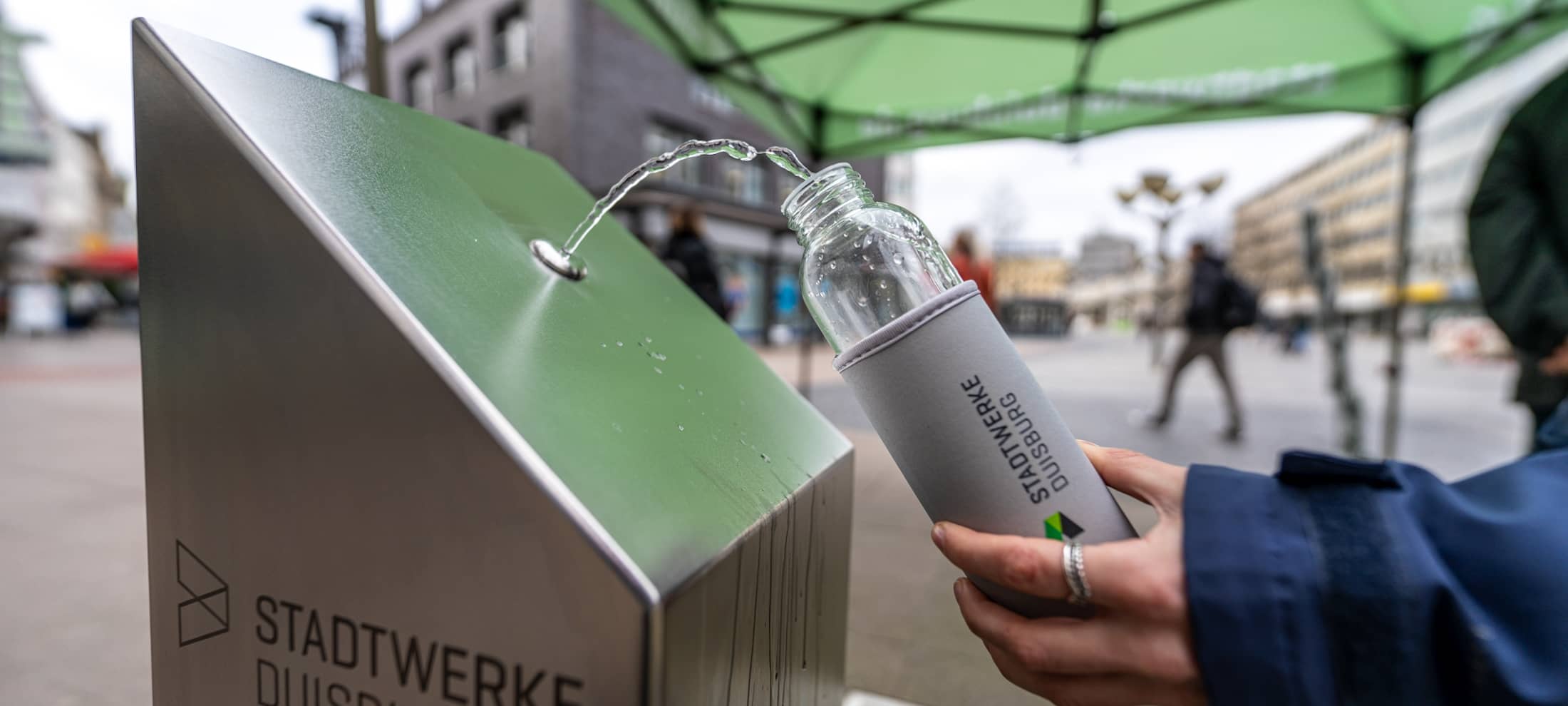 Winterpause für Trinkwasserbrunnen in Duisburger City