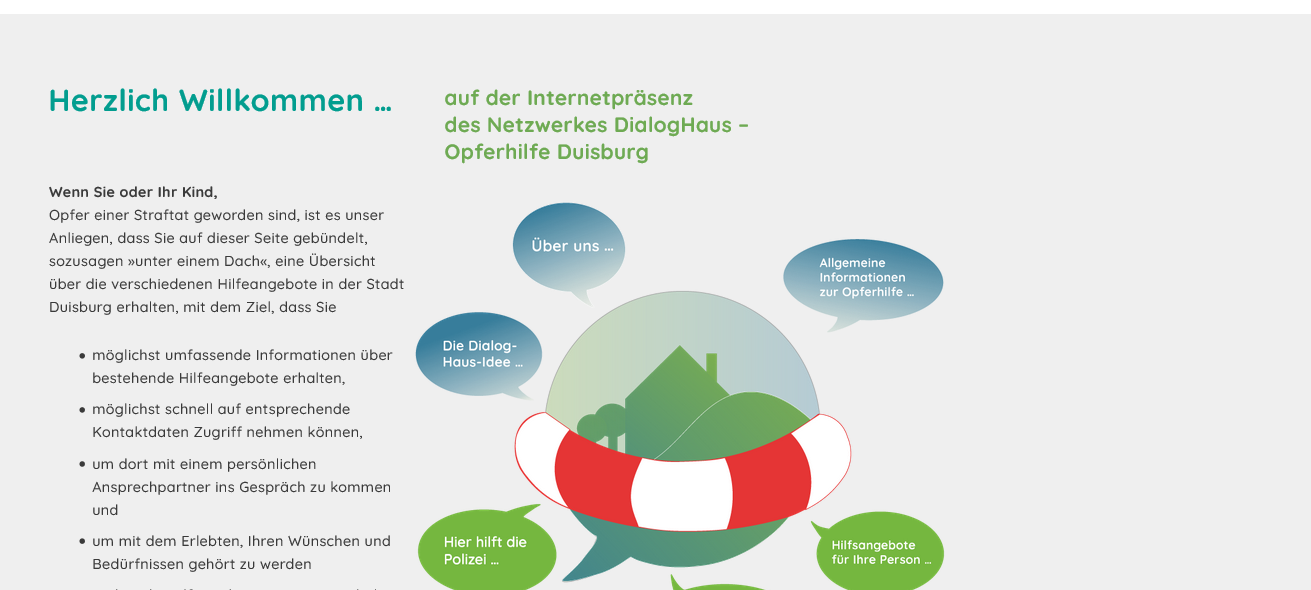 Netzwerk "Dialoghaus-Opferhilfe Duisburg" mit neuer Homepage