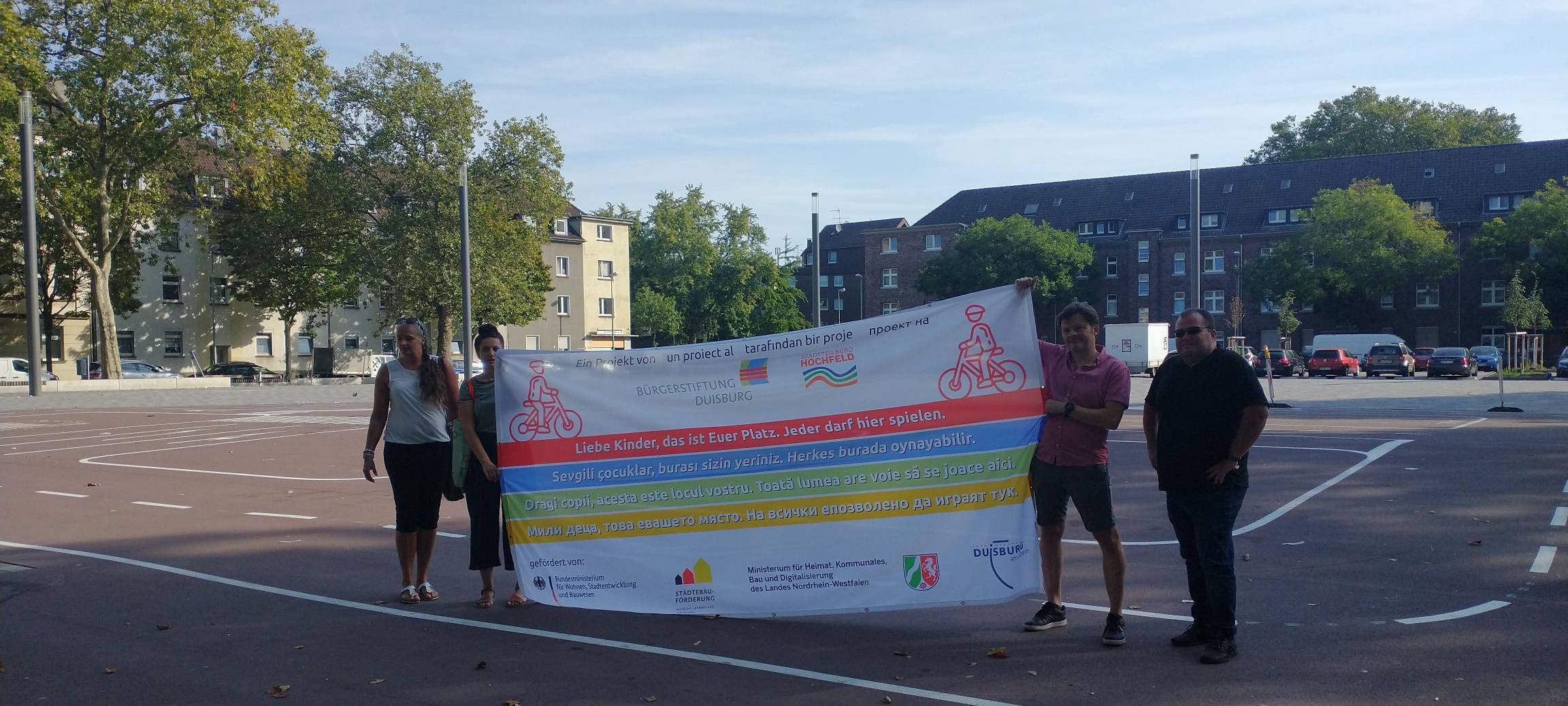 Neuer Fahrradverkehrsübungsplatz am Hochfelder Markt