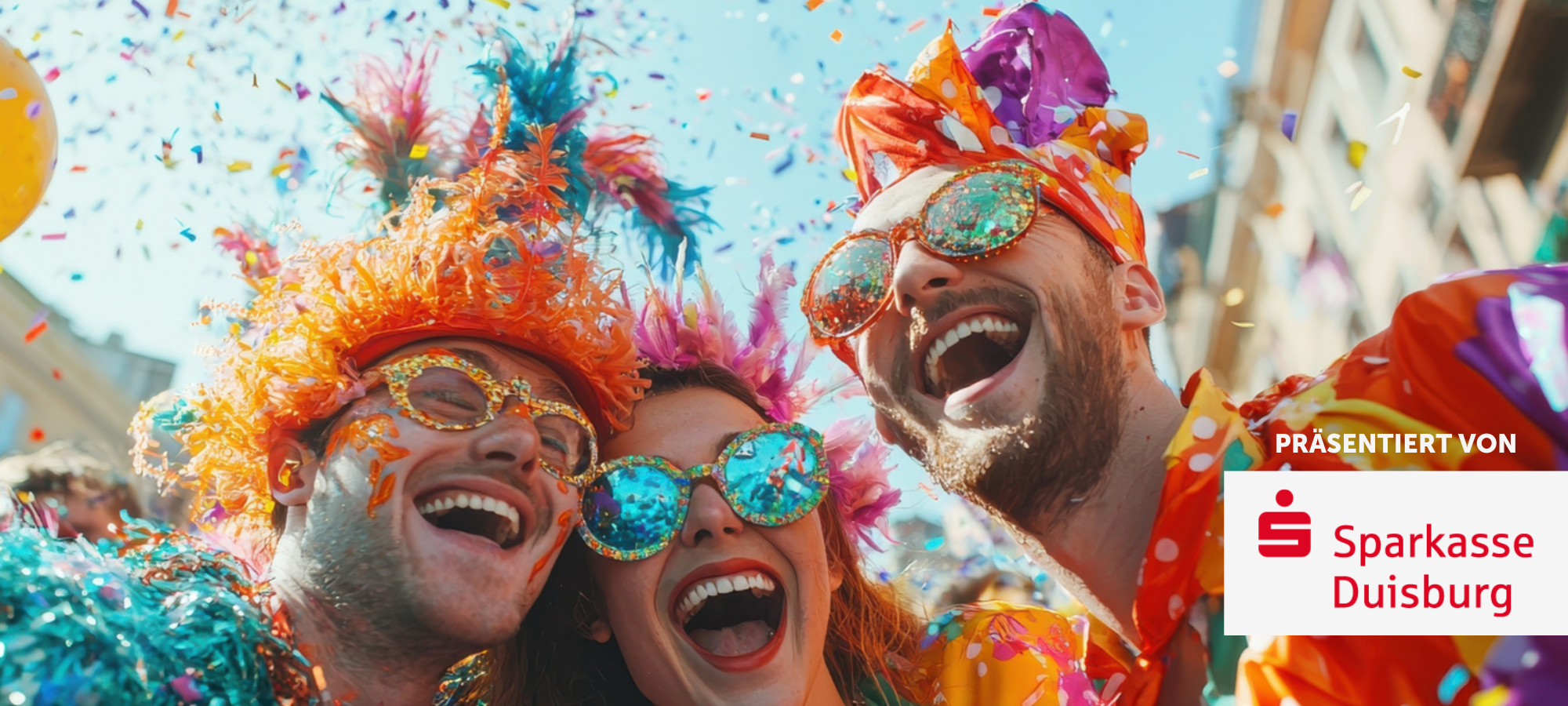 Feiernde Menschen an Karneval
