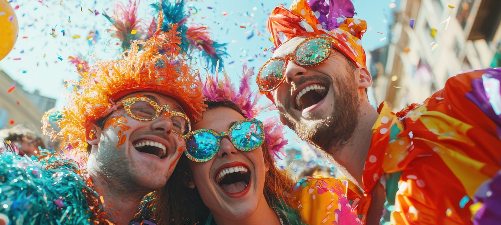 Menschen feiern Karneval