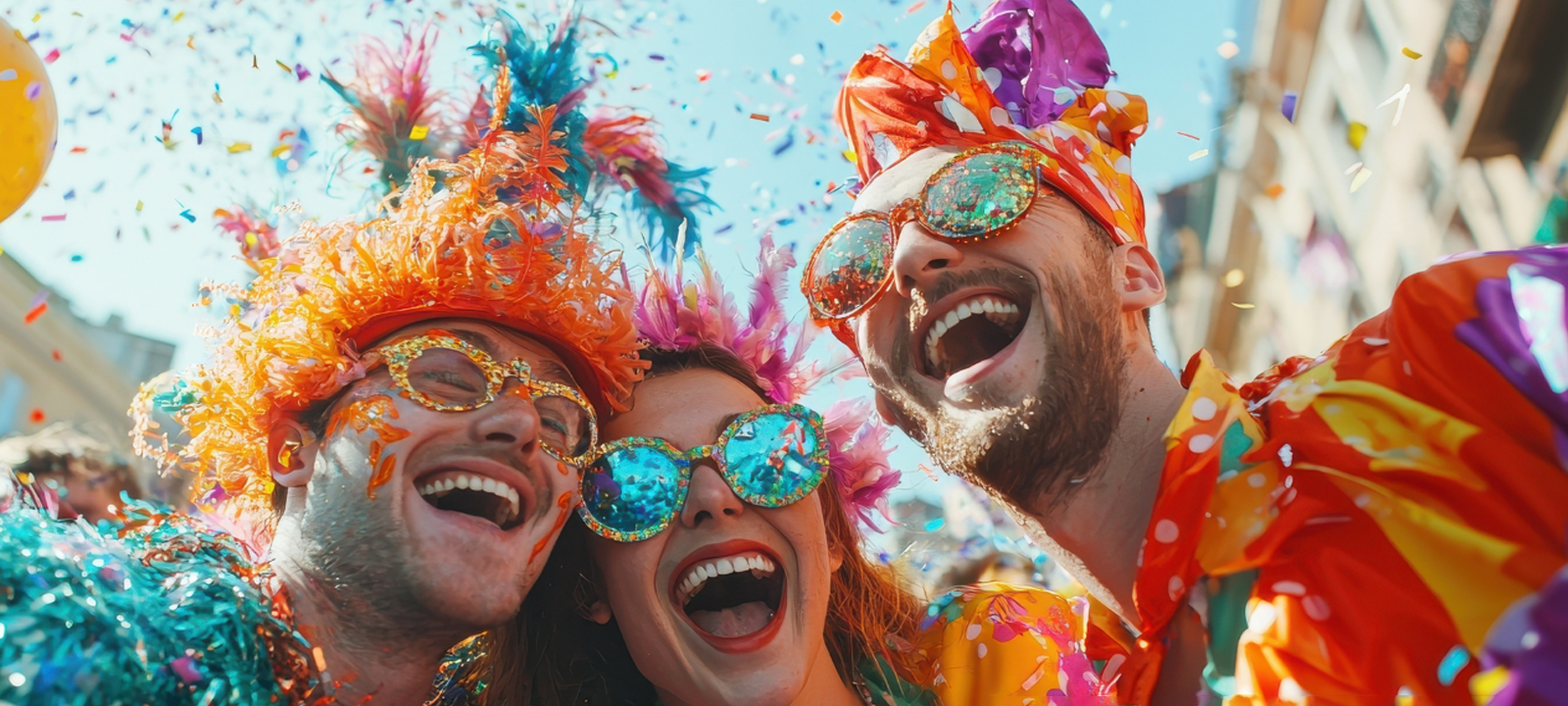 Menschen feiern Karneval