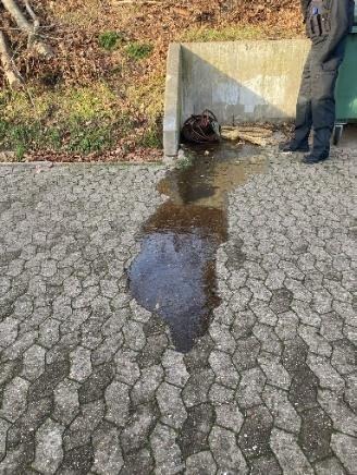 Ausgelaufenes Öl